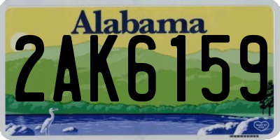 AL license plate 2AK6159