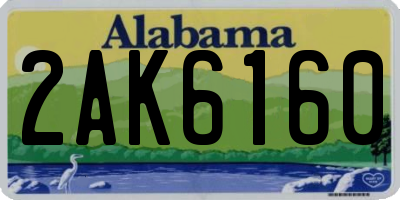AL license plate 2AK6160