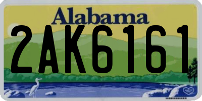AL license plate 2AK6161