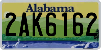 AL license plate 2AK6162