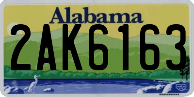 AL license plate 2AK6163