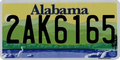 AL license plate 2AK6165