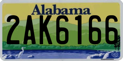 AL license plate 2AK6166