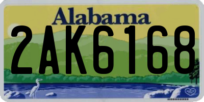 AL license plate 2AK6168