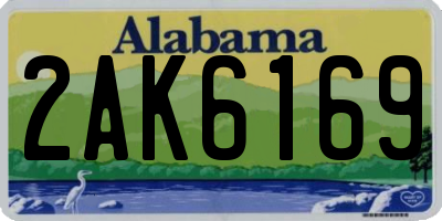 AL license plate 2AK6169