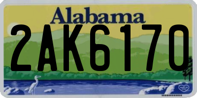 AL license plate 2AK6170
