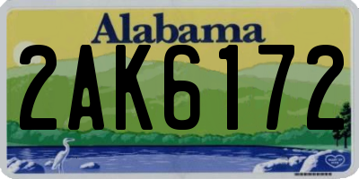 AL license plate 2AK6172