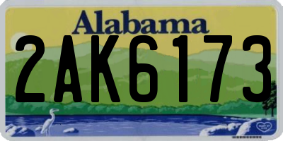 AL license plate 2AK6173