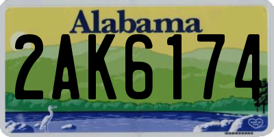 AL license plate 2AK6174