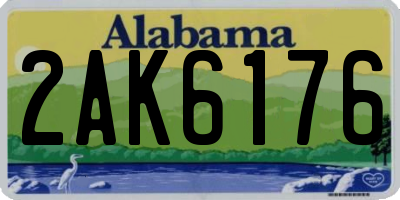 AL license plate 2AK6176