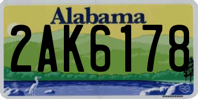 AL license plate 2AK6178