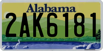 AL license plate 2AK6181
