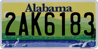AL license plate 2AK6183