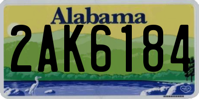 AL license plate 2AK6184