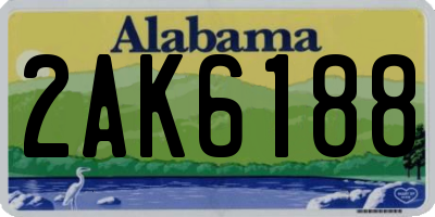 AL license plate 2AK6188