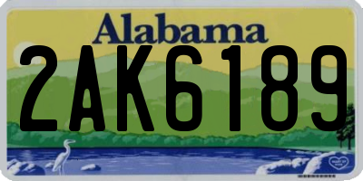 AL license plate 2AK6189