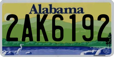 AL license plate 2AK6192