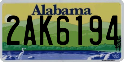 AL license plate 2AK6194