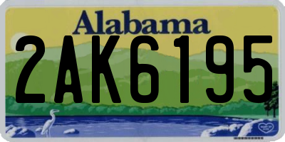 AL license plate 2AK6195