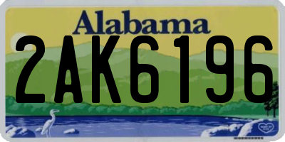 AL license plate 2AK6196