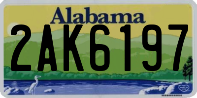 AL license plate 2AK6197
