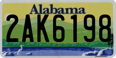 AL license plate 2AK6198