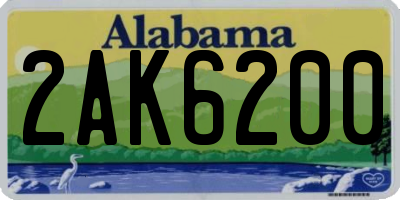 AL license plate 2AK6200