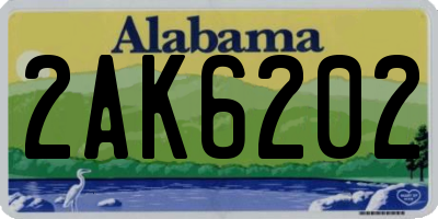 AL license plate 2AK6202