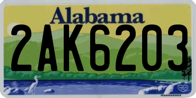 AL license plate 2AK6203