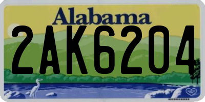 AL license plate 2AK6204