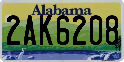 AL license plate 2AK6208