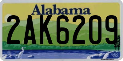 AL license plate 2AK6209