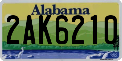AL license plate 2AK6210