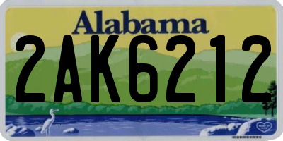 AL license plate 2AK6212