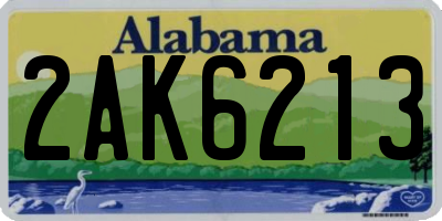 AL license plate 2AK6213