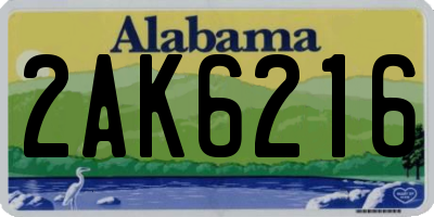 AL license plate 2AK6216
