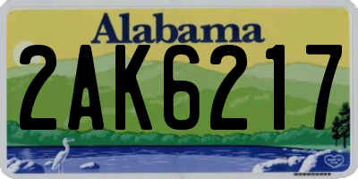 AL license plate 2AK6217