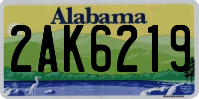 AL license plate 2AK6219