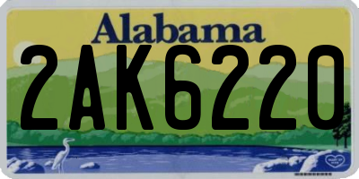 AL license plate 2AK6220