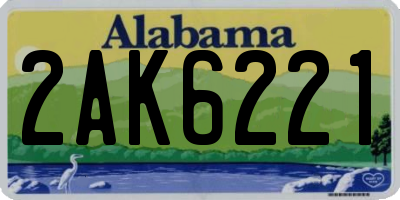 AL license plate 2AK6221