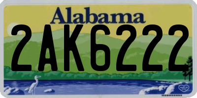 AL license plate 2AK6222