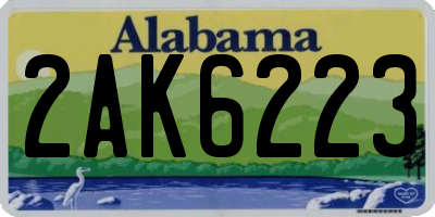 AL license plate 2AK6223