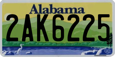 AL license plate 2AK6225