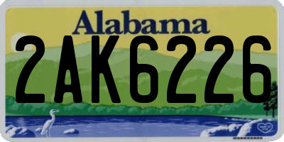AL license plate 2AK6226