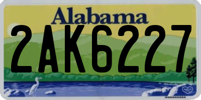 AL license plate 2AK6227