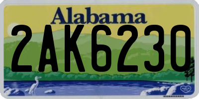 AL license plate 2AK6230