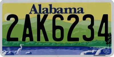 AL license plate 2AK6234