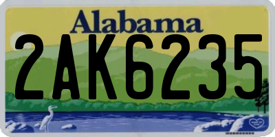 AL license plate 2AK6235