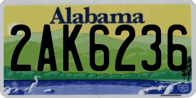 AL license plate 2AK6236
