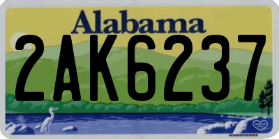 AL license plate 2AK6237